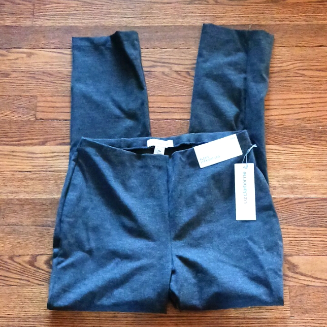 Liz Claiborne Nwt Straight Leg Alexis Pants Dark Gray Pm Mid Rise